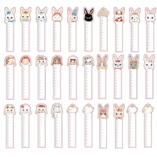 30 листов/Набор Kawaii ручная роспись Multifunction DIY Shaped закладки для школьных учебников офисные принадлежности детский подарок Дети канцелярская линейка