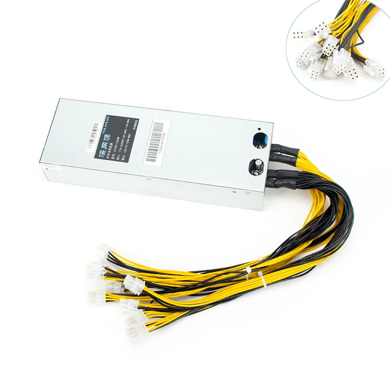 

1600W Platinum Antminer APW3 Mining Power Supply For Antminer Miner S9 A7 L3+ D3 Stable Performance Ant Series Mining Machine