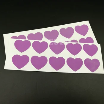 

120pcs Purple Color Small Scratch Off Sticker 27x32mm Love Heart Shape Blank Stickers For Secret Code Cover Wedding Party Gift