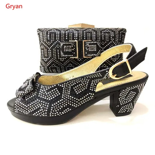 

Gryan Italian Ladies Shoes and Bags To Match Set Shoes and Bag Set African Sets 2018 Nigerian Women Wedding Shoes and Bag G6-11