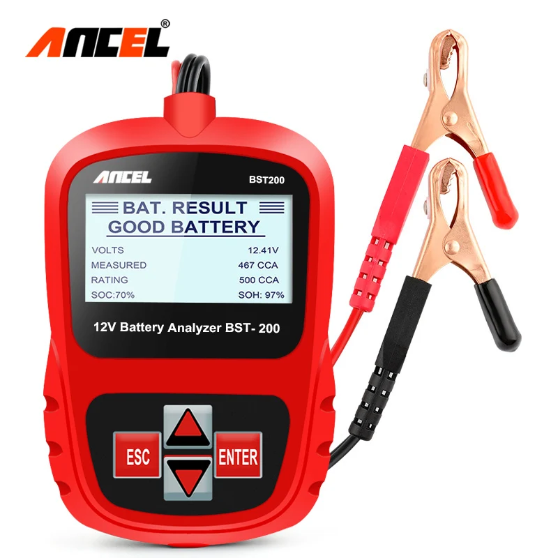 Ancel BST200 Car Battery Tester Multi Languages 12V Cell 100-1100CCA 30-100Ah Battery System Detect Automotive Diagnostic Tool Ancel BST200 Car Battery Tester Multi Languages 12V Cell 100-1100CCA 30-100Ah Battery System Detect Automotive Diagnostic Tool