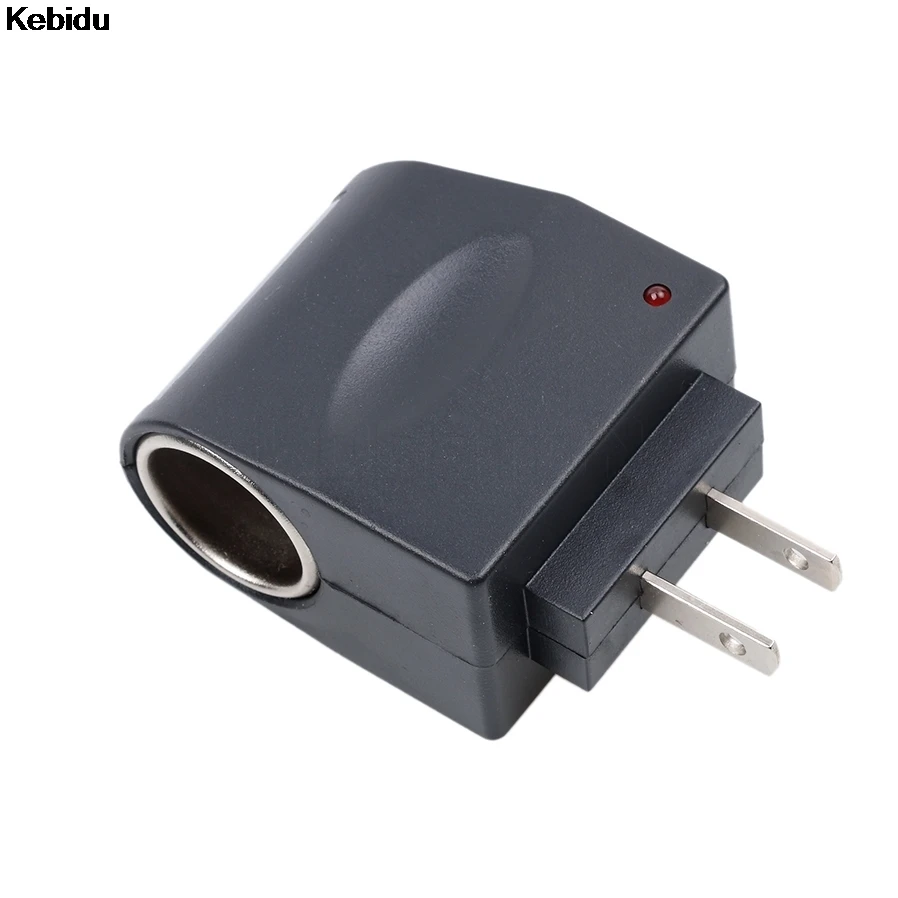 

Kebidu AC To DC 12V Power Adapter Converter for Car Wall Power US EU Plug Car Cigarette Lighter AC/ DC