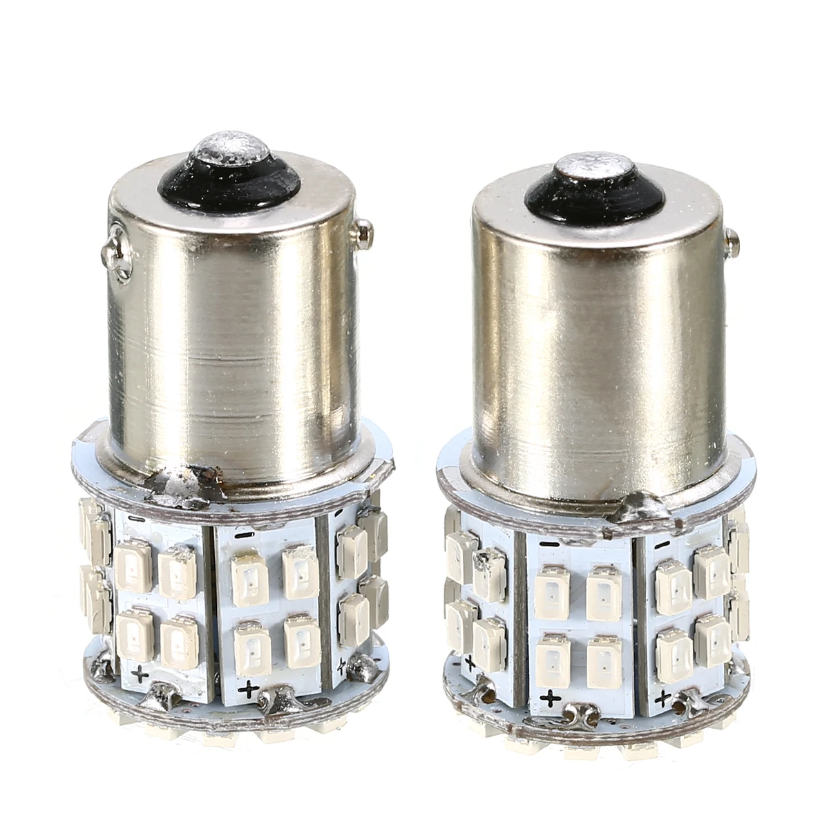 2x Yellow 1156 Tail Light BAU15S PY21W 360 Degrees 50 SMD LED Turn Signal Backup  Light Lighting  Bulb Car Accessories