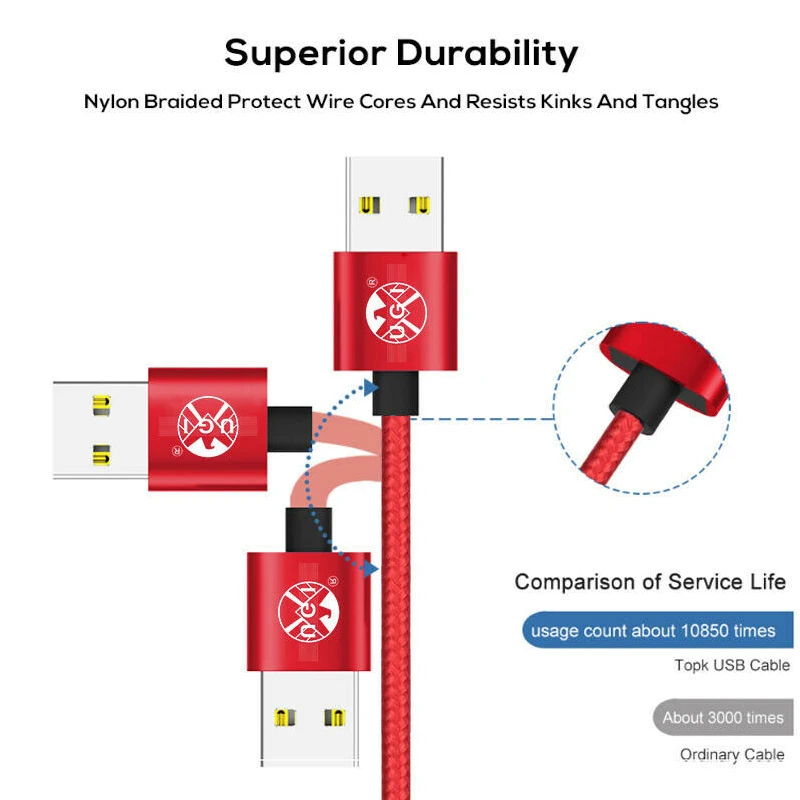1 м 2 3 360 градусов светодиодный круглый нейлоновый Магнитный Micro USB/Type C/IOS кабель