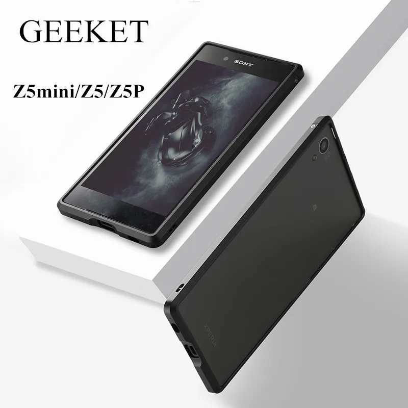 (New 2017)GEEKET Cover For Sony Xperia Z5 Mini/Z5/Z5 Premium Case Protective Frame mini Luxury Metal Bumper |