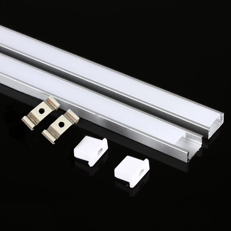 

DHL 1M LED strip aluminum profile for 5050 5730 LED hard bar light led bar aluminum channel housing with cover end cover