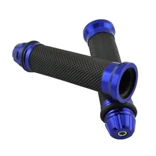 1 Par Azul manillar de La Motocicleta puños protaper motocross pit bike mango bar grip 7/8 ”CNC de Aluminio de 22mm Universal para Harley