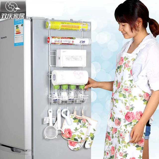 Refrigerator rack 4pcs suction cup hook shelf 