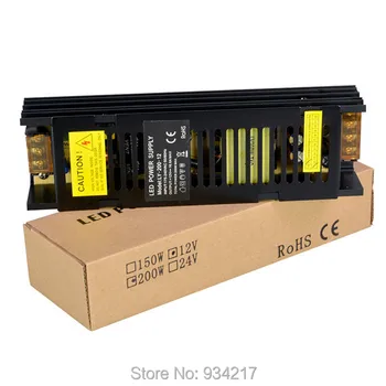 

4PCS AC 220V to DC 12VDC 200W LED Driver Small Switching LED Power Supply for Led Strip Transformers Black Unit