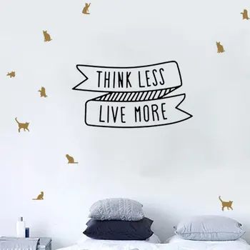 

Think Less Live More Funny Car Sticker for Wall Home Glass Window Door Laptop Motorcycle Auto Truck Vinyl Decal