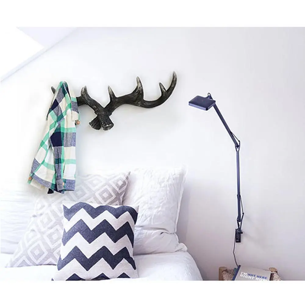Ретро американский Стиль творческие рога молния голова оленя на стене для ключей на сумку, крючок, крючки для пальто стеллажи для выставки товаров вешалка держатель моделирующий Настенный декор