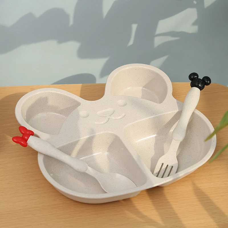 Wheat Straw Children Cartoon Tableware Set Baby Dinner Plate Feeding Dishes Toddler Training Bowl Spoon Fork for Kids With Box Wheat Straw Children Cartoon Tableware Set Baby Dinner Plate Feeding Dishes Toddler Training Bowl Spoon Fork for Kids With Box