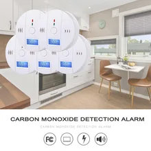 5 шт. CO газовый датчик угарного газа работает самостоятельно 85дб сирена звук независимый детекторы окиси углерода датчик оксида углерода