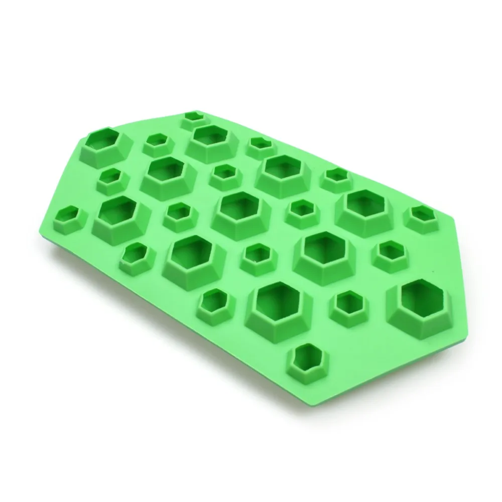 Silicone 3D Diamond Shape Ice Tray Ice Cube Maker Box Moulds DIY for Whisky Wine Juice (3)