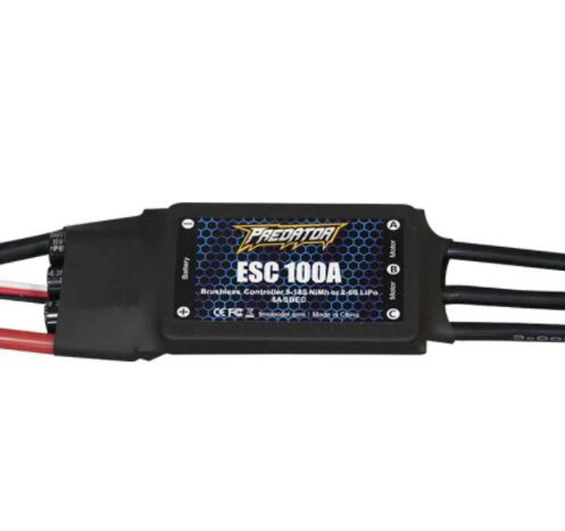 FMS Predator ESC 100A V2 бесщеточный контроллер 5-18s NiMh/2-6 S Lipo 5A SBEC электронный скорости FPV RC
