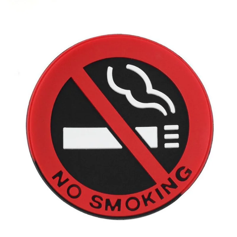 

1pcs Rubber NO SMOKING Sign Tips Warning Logo Stickers Car Taxi Door Decal Badge Glue Sticker auto accessories