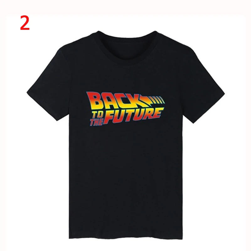 Футболка «Назад в будущее», светящаяся футболка, летние футболки с коротким рукавом «Назад в будущее», топы, уличная одежда, футболки, 4XL, унисекс