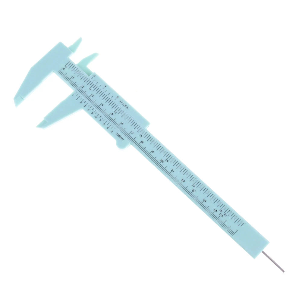 1 шт. пластиковая линейка 6 дюймов 150 мм|vernier caliper|sliding gaugevernier jewelry |