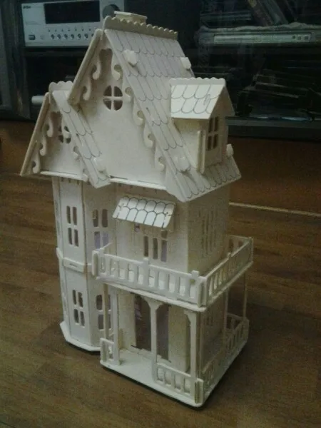 DIY Toy House Gift Handcraft Miniature Alice Wooden Dolls House 44×24×16.5cm UK 