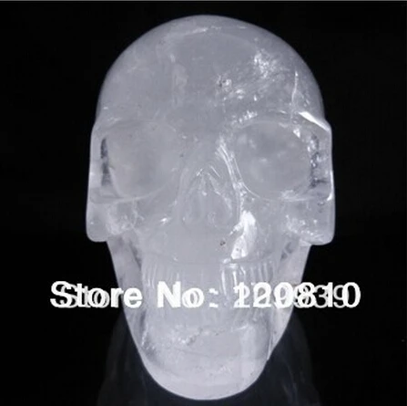 

A 402Natural Clear Quartz Rock Skull,Huge,Realistic,Crystal Healing (0601)