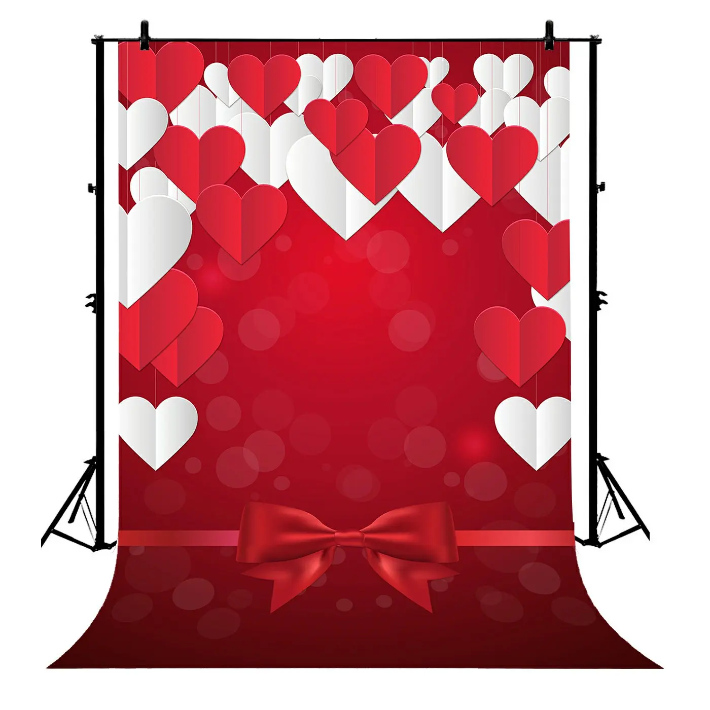 

5x7ft Valentine Day Love Heart Polyester Photo Background Portrait Backdrop