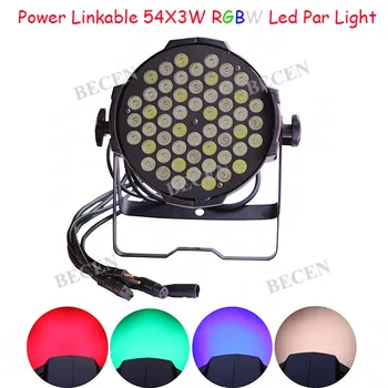 

Casting aluminium 54x3w rgbw led par light power linkable
