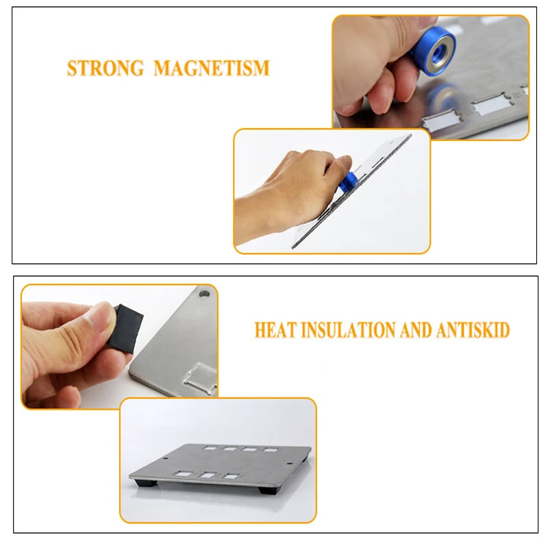 Универсальный магнитный держатель PCB толщиной нержавеющая сталь Материнская плата джиг с IC NAND PCIE слот для телефона пайки ремонт