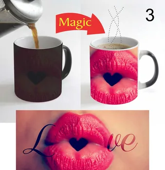 

Romantic Lips Love Romance Magic Color Change Coffee Mug 11 Oz for Christmas - 3