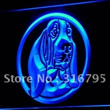 I653 Бассет-Хаунд Dog Pet Shop светодиодный неоновый Световой значок кнопки вкл/выкл 20+ Цвета 5 размеров