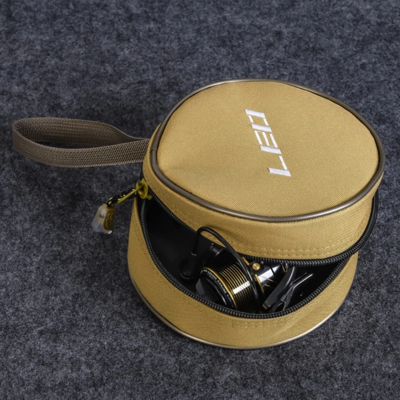 2 Size Zippered Fly Fishing Reel Pouch Fishing Gear Accessories Fishing Storage Bag Fishing Tackle