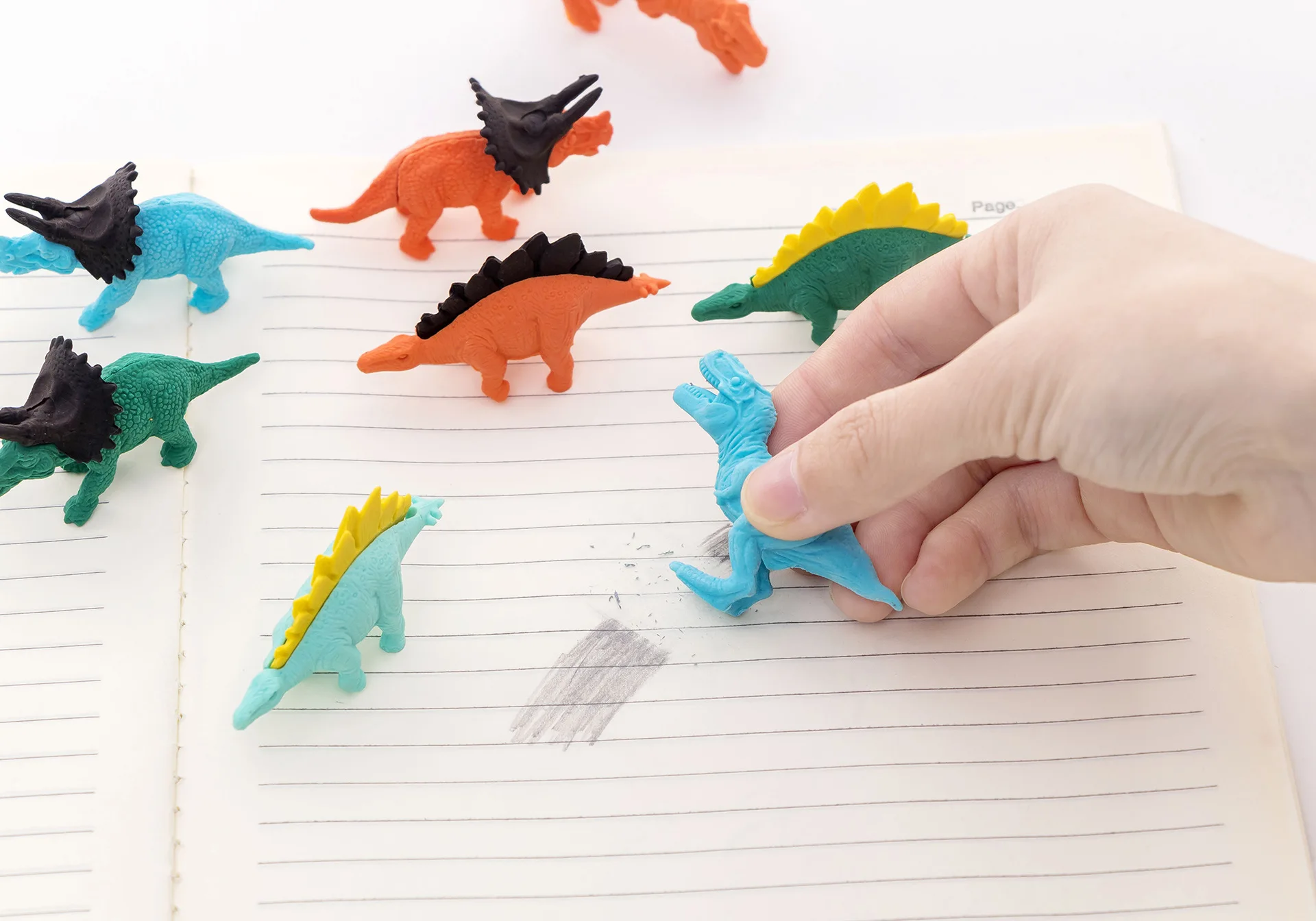 2 шт. милый динозавр резиновый карандаш ластик для студентов Канцтовары Школьные принадлежности материал Эсколар ластики призы для детей
