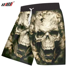 UJWI, новинка, Брендовые мужские шорты, летние, Ужасный Дьявол, Череп, принт 3d, повседневные шорты, персонализированные, для мальчиков, пляжные шорты, одежда для бодибилдинга