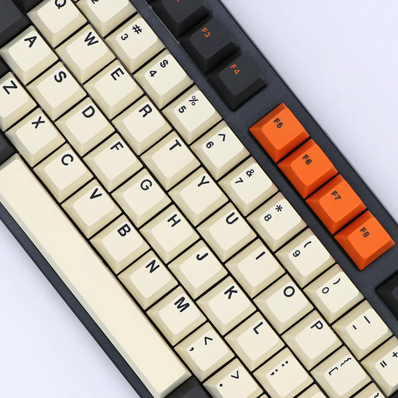 BGKP Углеродные Doubleshot PBT Keycaps с верхней боковой печатью 108Key 87Key 61Key для Cherry MX