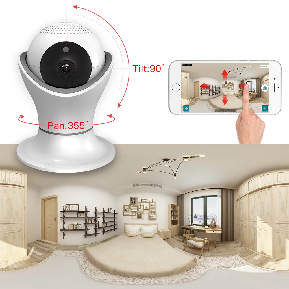 SDETER 1080P 2MP Беспроводная ip-камера Wifi домашняя камера видеонаблюдения видео запись двухстороннее аудио ночное видение Детский Монитор 1080P