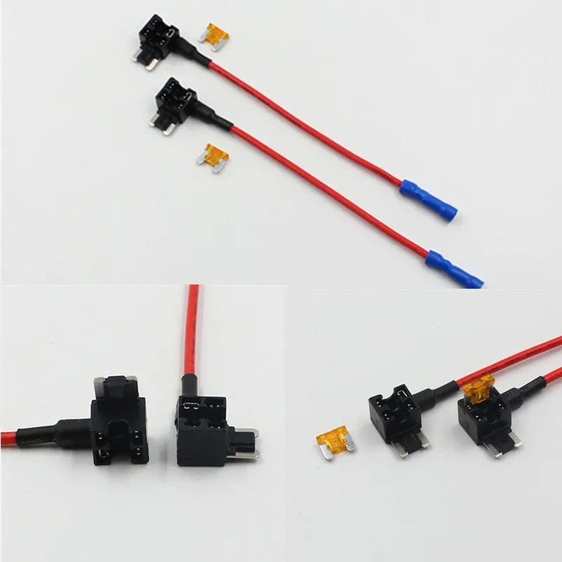 

100pcs NEW ATM Add-A-Circuit for Mini Blade Style Fuse Holder Tap Dual Circuit Adapter Holder For Car Truck