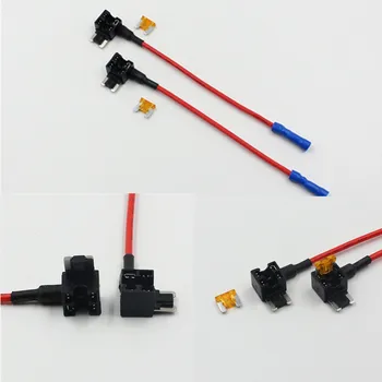 

FSYLX 100pcs NEW ATM Add-A-Circuit low profile Mini fuse Blade Style Fuse Holder Tap Dual Circuit Adapter Holder For Car Truck