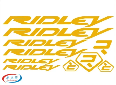 Велосипед надписи DIY Рамки Наклейки на велосипед высечки наклейка Стикеры лист Велосипедный Спорт Рамки наклейки Наклейки Графический набор - Цвет: Reflective Yellow
