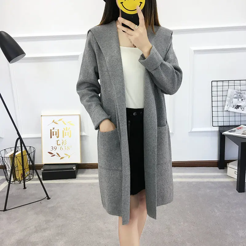 Best Price New Fashion Spring 2019 Women Sweaters Cardigans Casual Warm Long Design Female Knitted Sweater Coat Cardigan Sweater Lady