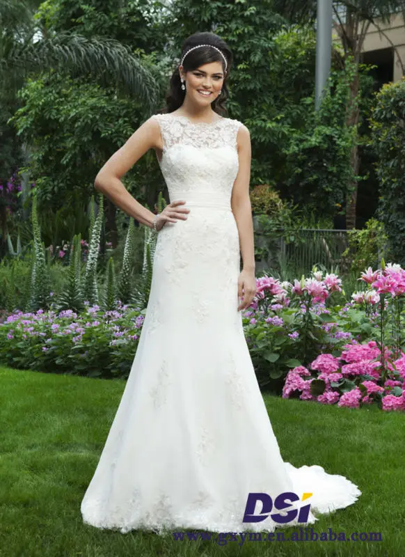 CWD217 a-line silhouette scoop neckline long white full lace cap sleeve wedding gownes off | Свадьбы и торжества