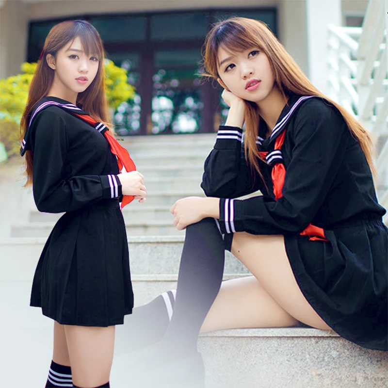 

JK Japanese School Sailor Uniform Fashion School Class Sailor School Uniforms For Cosplay Girls Suit S-XL