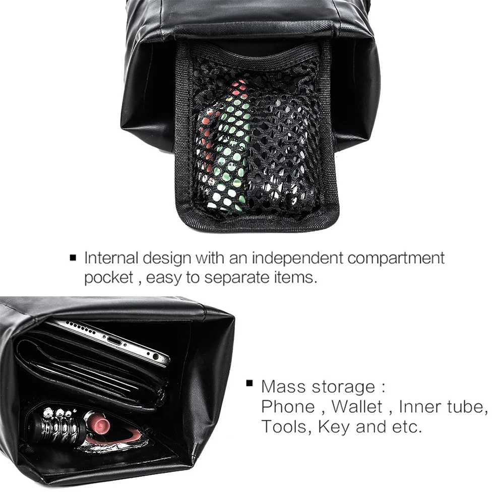 Cheap Full Waterproof Bicycle Saddle Bag Cycling Seat Bag MTB Road Bicycle Phone Holder Repair Tools Bag bisiklet aksesuar TF550 14