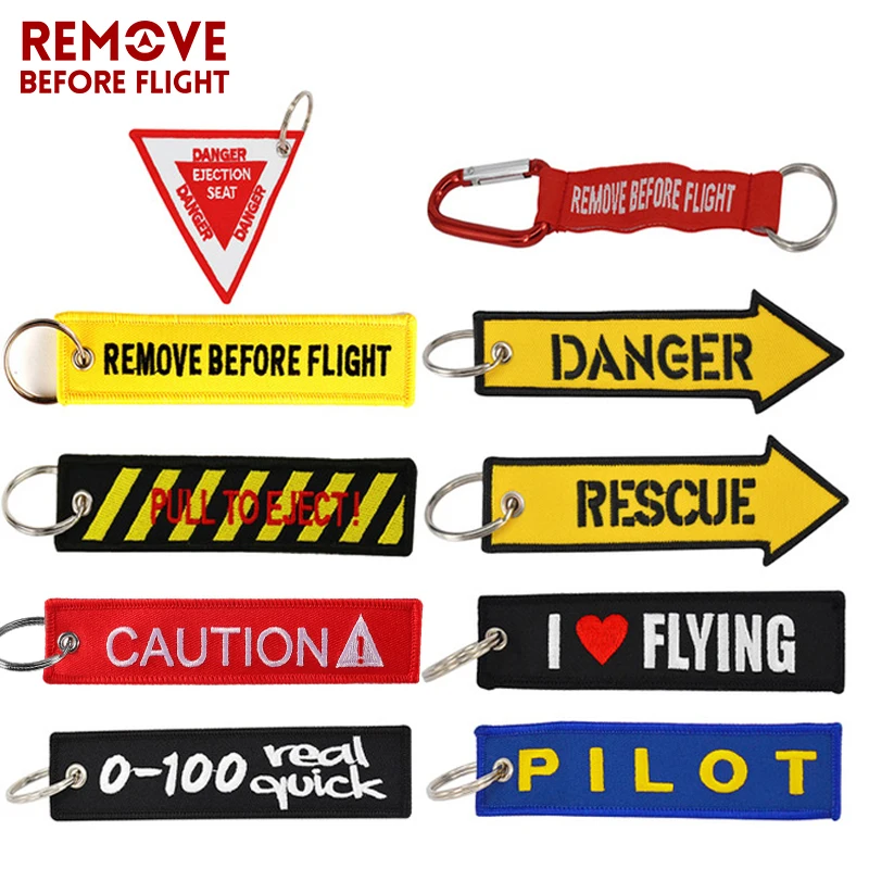 

New Remove Before Flight Key Chain OEM Embroidery Key Fobs Pilot Key Ring Jewelry Car Keychain Aviation Gifts Chaveiro