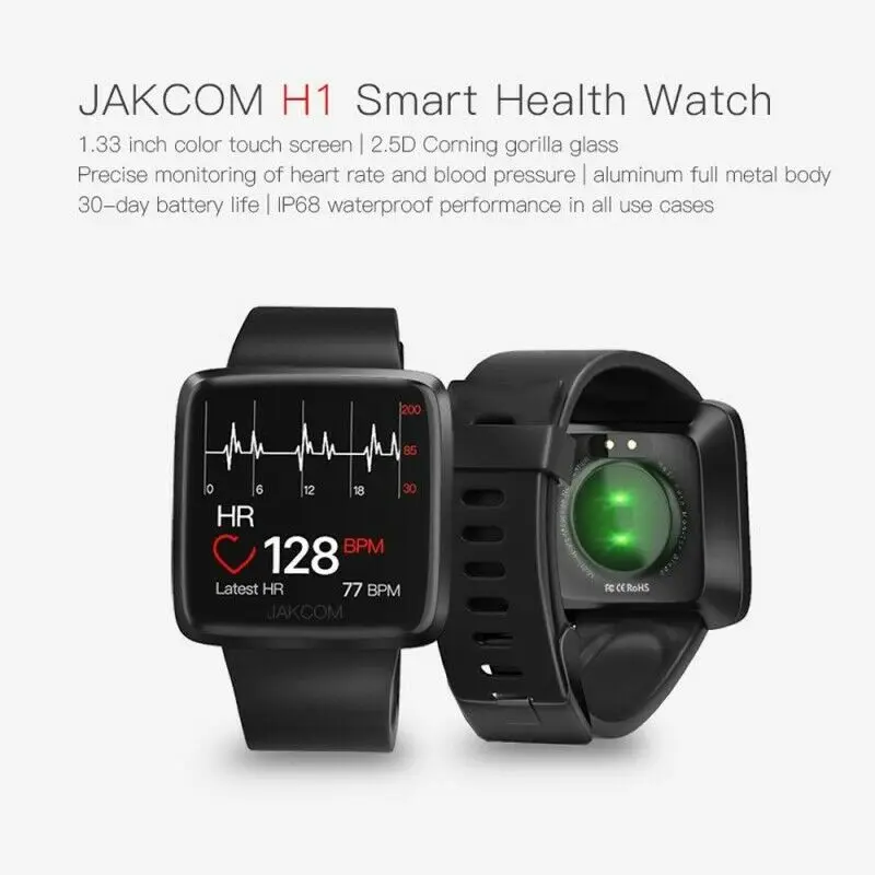 Jakcom H1 Smartwatch кровяное давление водонепроницаемый Smartwatch для женщин монитор сердечного ритма фитнес-трекер часы спортивные для Android IOS