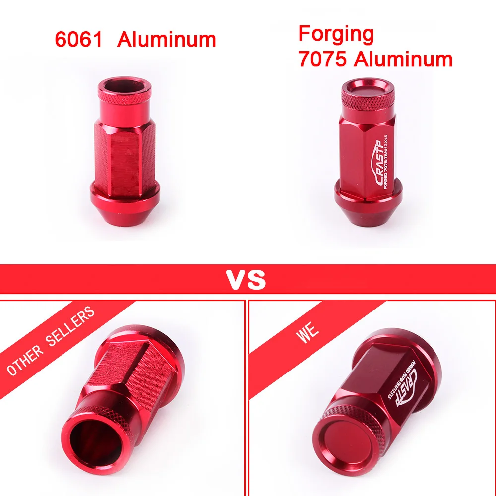 RASTP-20 шт. кованые 7075-T6 алюминиевые колесные гайки длина 50 мм гайки M12x1.5/M12x1.25 для Honda Civic автомобильные аксессуары RS-LN047