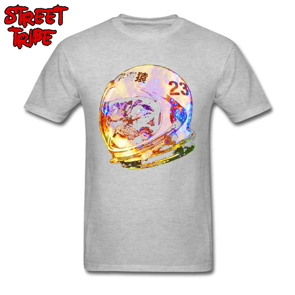 Street 2018 Hot Sale Short Sleeve Printed On T-shirts Cotton O-Neck Men Tees Custom T Shirts Summer/Autumn Wholesale Astronaut Space Cat deep galaxy version grey