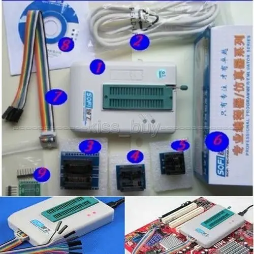 Универсальный USB Программист EEPROM Flash SPI BIOS 24/25/BR90/93 5000 + чипы SP8-A