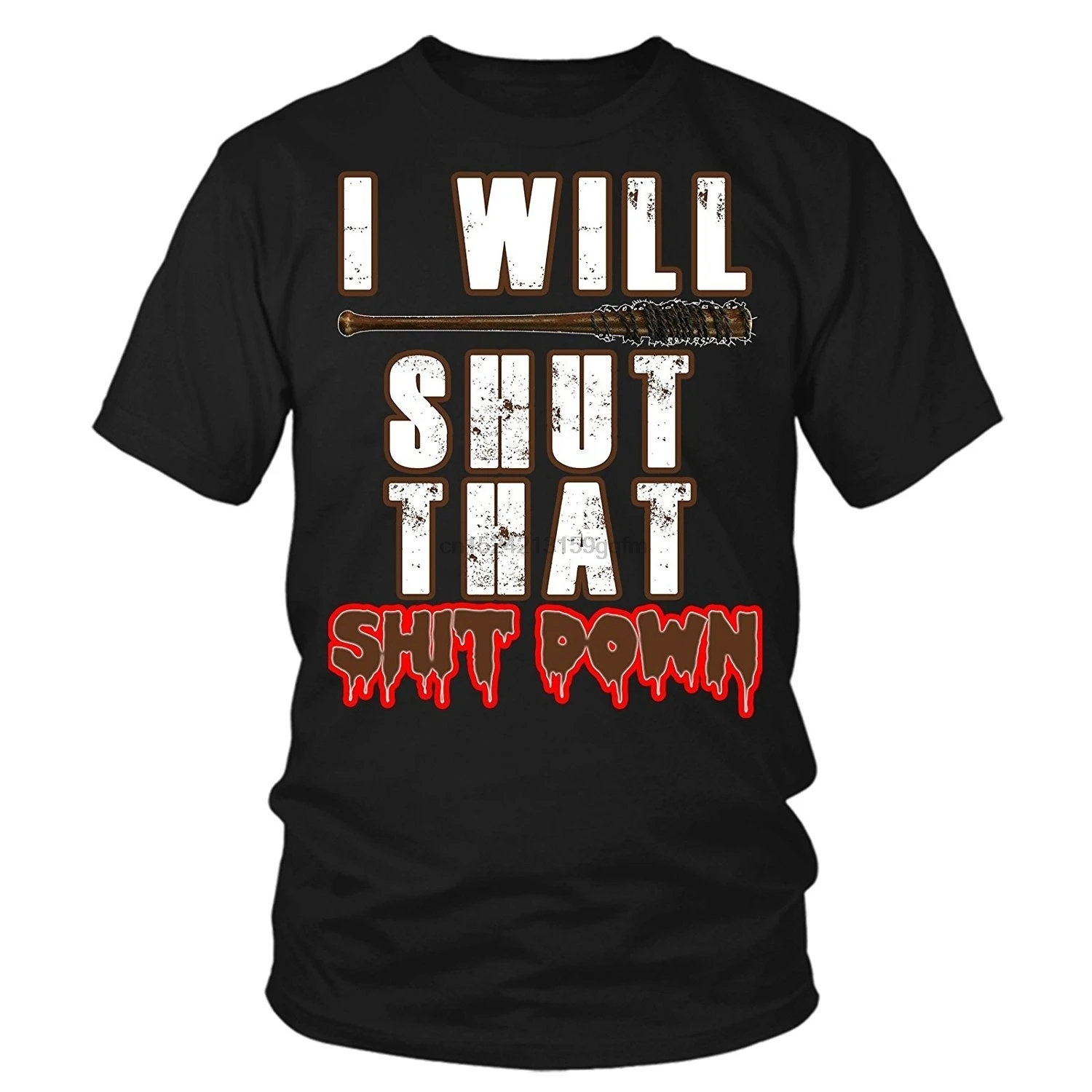 Я закрою эту рубашку-AMC The Walking Dead Negan Quote Fan футболки | Мужская одежда