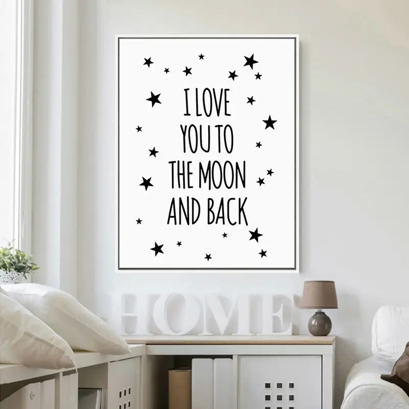 I-Love-You-To-The-Moon-And-Back-Quote-Canvas-Star-Art-Print-Poster-Kids-Room (2)