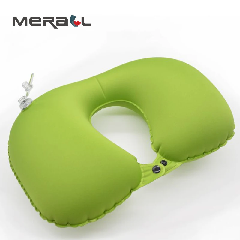 

New Regular Inflation Pillow Neck Brace Support Travel U-Shape Blowing Used During Airplane Office Car Rest Relaxation Protector