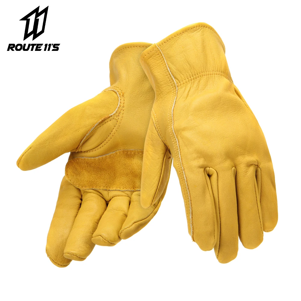 Новые мотоциклетные перчатки, перчатки из натуральной кожи, мужские мотоциклетные перчатки на полный палец, ретро перчатки для мотоцикла Guantes Moto